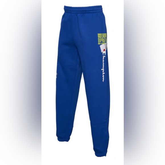 Champion| Men’s Super Fleece Behind the Label Blue Sweatpants |Size Large | NWOT - Picture 2 of 10